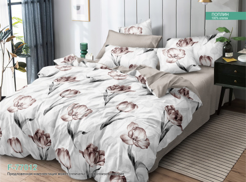 КПБ Поплин на резинке Арт. F-77012